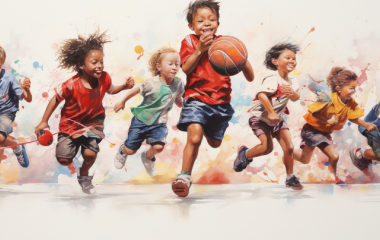 Шаблон для спортивних дітей фону