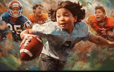 Дитяче спортивне забарвлення: дівчинка та хлопчик спорт